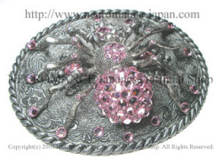【ネクロマンス NECROMANCE】 ピンクスパイダーバックル Pink Spider Buckle ＜ピンク/Pink/桃色＞ 蜘蛛