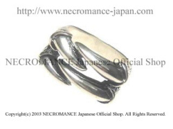【ネクロマンス NECROMANCE】 シルバーダブルクロウリング Silver Double Claw Ring 獣 爪