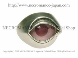 【ネクロマンス NECROMANCE】【数量限定】シルバーNEW義眼リング Silver New Eye Ring ＜ピンク/Pink/桃色＞ 目玉