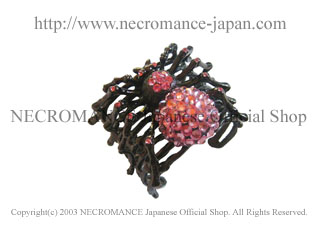 ネクロマンス NECROMANCE【ピンクスパイダーブラックカフブレスレット