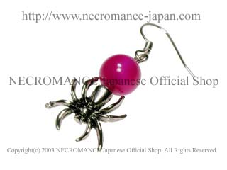 hide ネクロマンス ピンクスパイダー ピアス 廃盤品 ネクロマンス NECROMANCE【ピンクスパイダーピアス Rhinestone