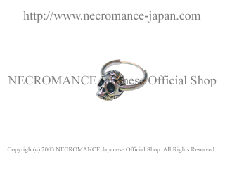 necromance hide愛用 ネクロマンス ピアス スカル リングピアス⠀ ネクロマンス NECROMANCE【スカルピアス ＜シルバーローズスカル