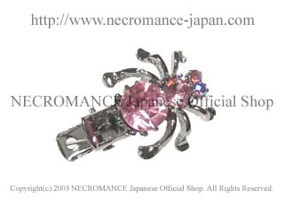 ネクロマンス　ピンクスパイダーブレスレット hide ヘアピン ネクロマンス NECROMANCE【ピンクスパイダーブラックカフ