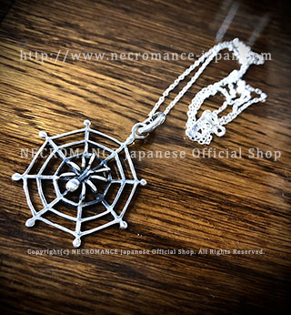 ネクロマンス NECROMANCE【スパイダーウェブネックレス Silver Spider