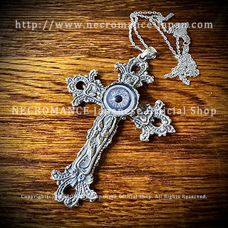 ネクロマンス NECROMANCE【限定 シルバーローズロザリオ義眼ネックレス