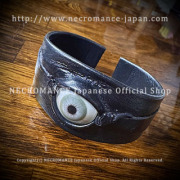スカル　義眼　バングル スカル 義眼 バングル ネクロマンス NECROMANCE【レザー義眼バングル