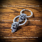 【ネクロマンス NECROMANCE】 ２連スカルピアス ＜スクリーミングスカル＞ Two Hoop Skull Pierce ＜Screaming Skull＞ 骸骨