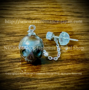 【ネクロマンス NECROMANCE】 ドロップ スカル パール ピアス ＜ブラック/Black/黒色＞ Drop Skull Pearl Pierce 真珠 淡水パール 骸骨