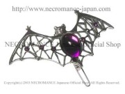 【ネクロマンス NECROMANCE】 バットヘアークリップ Bat Hairclip ＜パープル/Purple/紫＞ 蝙蝠 コウモリ