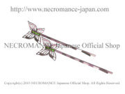 【ネクロマンス NECROMANCE】フィリグリーバタフライヘアーピン Filagree Butterfly Hair Pins＜黄緑＞蝶々 ラインストーン
