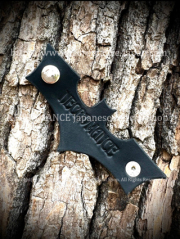 【数量限定】【ネクロマンス NECROMANCE】 レザーバットコードクリップ ＜シルバー/Silver＞ Leather Bat Cord Clip 蝙蝠 コウモリ 本革