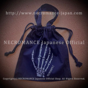 【ネクロマンス NECROMANCE】 ボーンハンド ドローストリングバッグ Bone Hand Drawstring Bag 巾着 骸骨