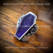 【数量限定】【ネクロマンス NECROMANCE】 シルバー棺桶ゴーストリング ＜ダークパープル/Dark Purple/紫＞ Silver Coffin Ghost Ring 幽霊 骸骨