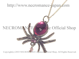 【ネクロマンス NECROMANCE】 ピンクスパイダーネックレス Pink Spider Necklace ＜ピンク/Pink/桃色＞ 蜘蛛