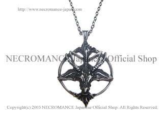 【ネクロマンス NECROMANCE】 ゴートリバースペンタグラムネックレス Goat Reverse Pentagram Necklace 山羊 逆五芒星