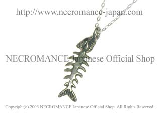 【ネクロマンス NECROMANCE】 シルバーフィッシュスケルトンネックレス Silver Fish Skeleton Necklace 骸骨 魚 牙