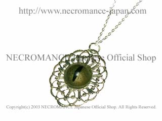シルバースネーク義眼ネックレス Silver Snake Eye Necklace 蛇 ヘビ 目玉　【NECROMANCE ネクロマンス】