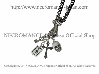 【ネクロマンス NECROMANCE】 ロテリア ブランカ ネックレス Loteria Blanca Necklace 骸骨 スカル 十字架 クロス 鍵