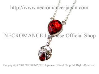 【ネクロマンス NECROMANCE】 ドロップシンボリックスパイダーネックレス Drop Symbolic Spider Necklace 蜘蛛