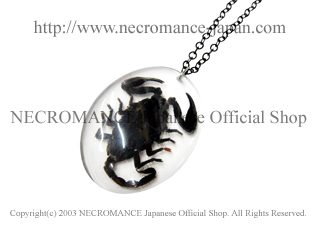 【ネクロマンス NECROMANCE】 リアルラージブラックスコーピオンネックレス Real Large Black Scorpion Necklace ＜ブラック/Black/黒＞ 蠍 サソリ