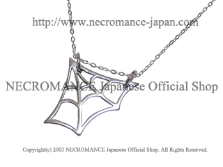 【ネクロマンス NECROMANCE】 シルバータイニースパイダーウェブネックレス Silver Tiny Spider Web Necklace 蜘蛛の巣 シルバー