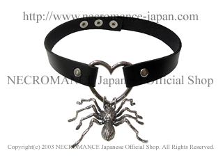 【ネクロマンス NECROMANCE】 リアルラージスパイダーチョーカーネックレス Real Large Spider Choker Necklace 蜘蛛 蜘蛛の巣