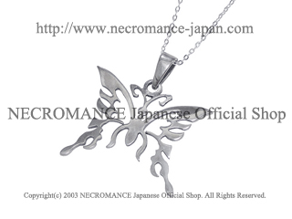 【ネクロマンス NECROMANCE】 シルバートライバルバタフライネックレス Silver Tribal Butterfly Necklace 蝶々 シルバー