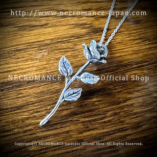 【ネクロマンス NECROMANCE】 シルバーローズネックレス Silver Rose Necklace 薔薇 一目惚れ シルバー