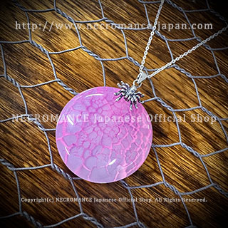 【One of kind 一点だけの商品】【ネクロマンス NECROMANCE】 シルバードロップスパイダーネックレス Silver Drop Spider Necklace ＜#001＞ 蜘蛛  蜘蛛の巣