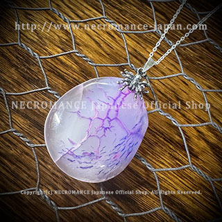 【One of kind 一点だけの商品】【ネクロマンス NECROMANCE】 シルバードロップスパイダーネックレス Silver Drop Spider Necklace ＜#002＞ 蜘蛛  蜘蛛の巣