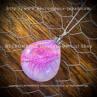 【One of kind 一点だけの商品】【ネクロマンス NECROMANCE】 シルバードロップスパイダーネックレス Silver Drop Spider Necklace ＜#007＞ 蜘蛛  蜘蛛の巣