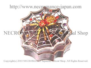 【ネクロマンス NECROMANCE】 スパイダーウェブボックス Spider Web Box ＜レッド/Red/赤＞ 蜘蛛 ケース