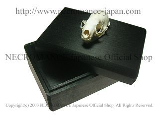【ネクロマンス NECROMANCE】 ミンクスカルウッドボックス Mink Skull Wood Box ＜横長＞ ケース 箱 ジュエリーボックス 骸骨