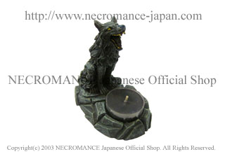 【ネクロマンス NECROMANCE】 ハウリングウルフキャンドルホルダー Howling Wolf Candle Holder 狼の遠吠え オオカミ