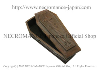 【ネクロマンス NECROMANCE】【数量限定】 フライングバットクロスウッドコフィンボックス Flying Bat Cross Wood Coffin Box コウモリ 蝙蝠 棺桶 十字架