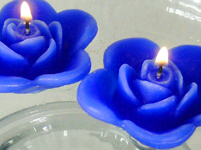 【ネクロマンス NECROMANCE】 フローティング ローズキャンドル Floating Rose Candle ＜ブルー/Blue/青＞ 青薔薇  青バラ ブルーローズ 蝋燭