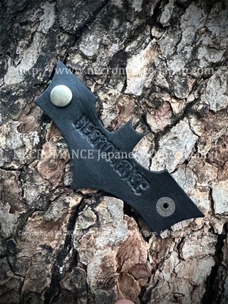 【数量限定】【ネクロマンス NECROMANCE】 レザーバットコードクリップ ＜アンティークゴールド/Antique Gold＞ Leather Bat Cord Clip 蝙蝠 コウモリ 本革