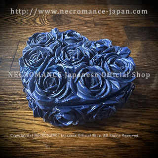 【ネクロマンス NECROMANCE】 ローズハートボックス ＜ブルー/Blue/青＞ Blue Rose Heart Box 薔薇 バラ 青薔薇 小物入れ