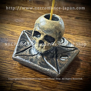 【ネクロマンス NECROMANCE】【数量限定】 スカル&ペンタグラムインセンススタンド Skull & Pentagram Incense Stand 骸骨 五芒星 お香
