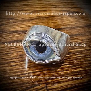 【ご予約受付中】【ネクロマンス NECROMANCE】【数量限定】シルバーNEW義眼リング Silver New Eye Ring ＜ライトブルー/Light Blue＞ 目玉