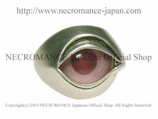 【ネクロマンス NECROMANCE】【数量限定】シルバーNEW義眼リング Silver New Eye Ring ＜ピンク/Pink/桃色＞ 目玉