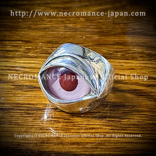【ネクロマンス NECROMANCE】【数量限定】シルバーNEW義眼リング Silver New Eye Ring ＜ピンク/Pink/桃色＞ 目玉