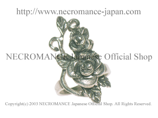 【ネクロマンス NECROMANCE】 シルバーダブルローズヴァインリング Silver Double Rose Vine Ring 薔薇 蔓 指輪