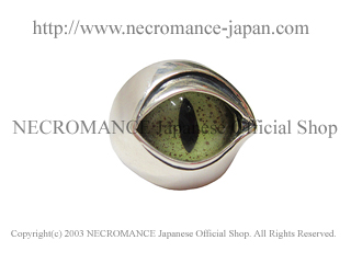 【ネクロマンス NECROMANCE】【数量限定】 シルバーNEW義眼リング Silver New Eye Ring ＜アリゲーター/Alligator/ワニ/鰐＞ 目玉