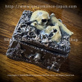【ネクロマンス NECROMANCE】スカル ＆ ローズ ボックス Skull &amp; Rose small rectangle storage box 骸骨 薔薇 小物入れ