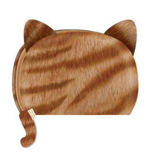 ふわねこぽーちMダークブラウン