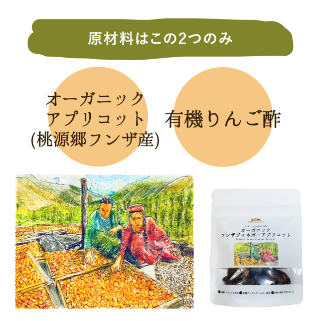 オーガニックフンザヴィネガーアプリコット【ネコポス】