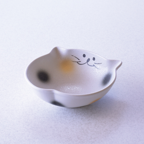 【浅鉢 三毛猫】のらや 猫食器 猫柄のかわいい猫耳鉢
