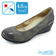 ラベリータ （シラクサ・ Siracusa）no.2113／グレー／つまさきエナメル／4.5cmヒール／Laverita　