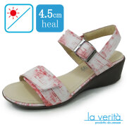 ラベリータ （ブレシア・Brecia）no.2292／レッド／ミュールサンダル／4.5cmヒール／Laverita